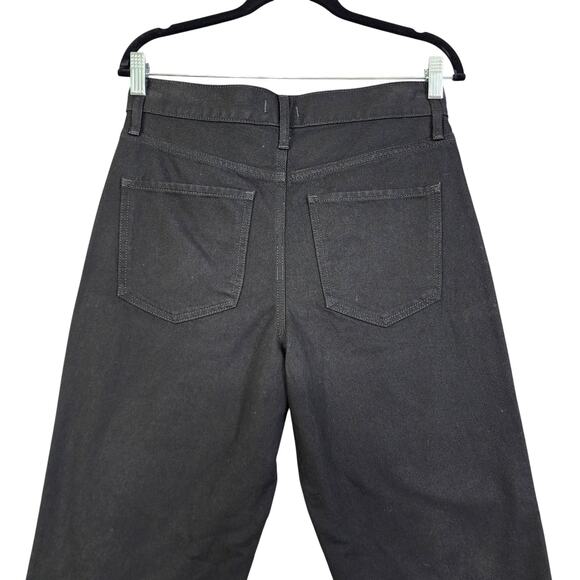 Express Womens High Waisted Sequin Front Ripped Raw Hem Straight Ankle Jeans 4R - Picture 6 of 13